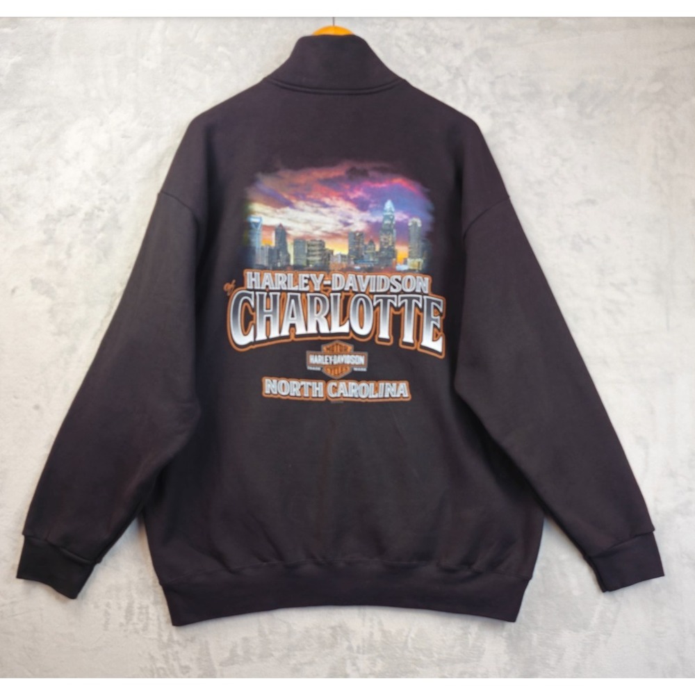 Harley-Davidson Jacket Mens XL Black Fleece Full Zip Charlotte North Carolina